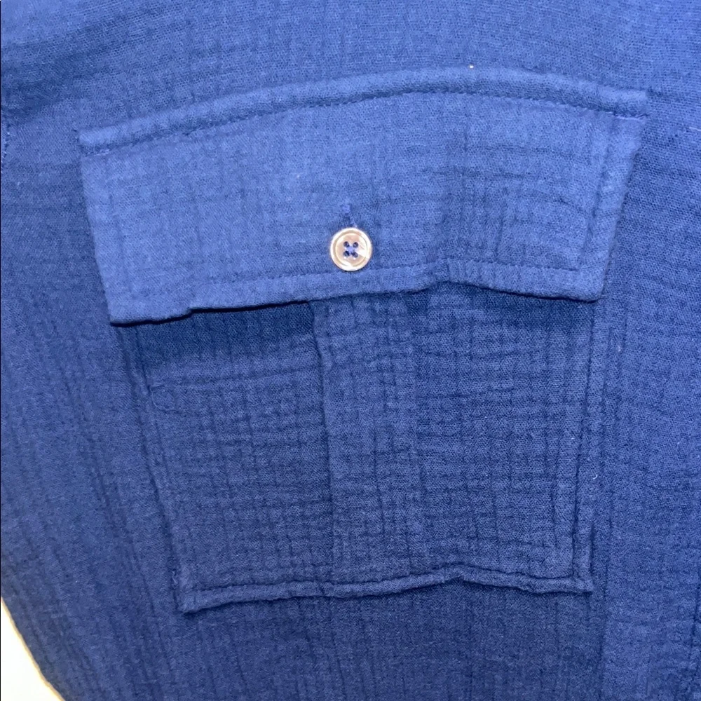 Madewell Navy Jumpsuit with Button Details - Picture 3 of 8